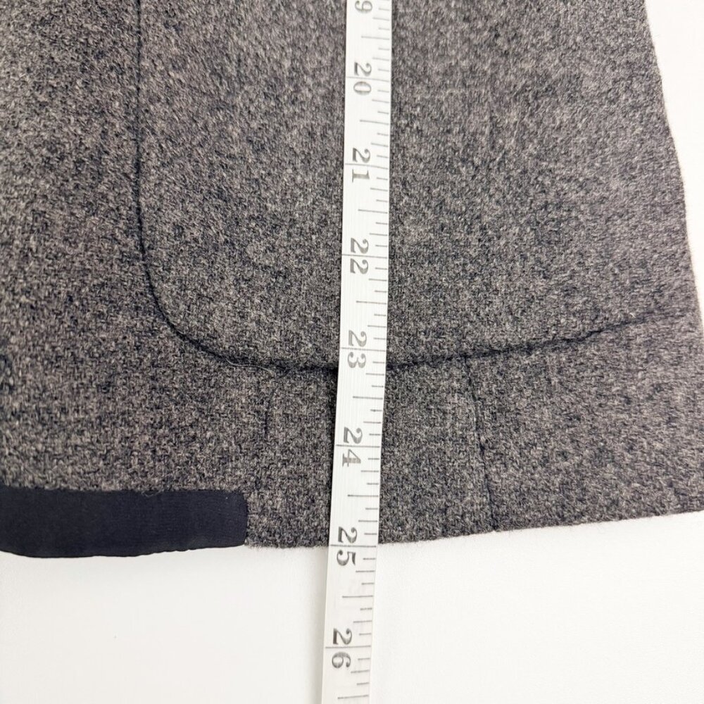 J. Crew Professor Blazer Women's Size 12 Grey Black Wool Jacket Schoolboy Preppy - Picture 10 of 14